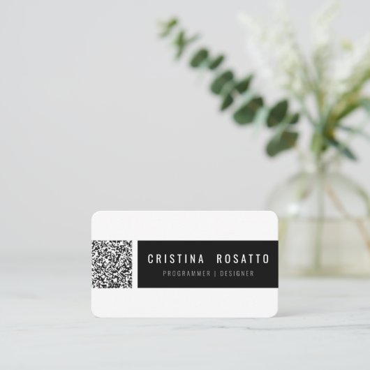 QR CODE CARD VISITEKAARTJE (Staand voorkant)