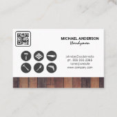 Qr-code | Carpentry-pictogrammen Visitekaartje (Voorkant)