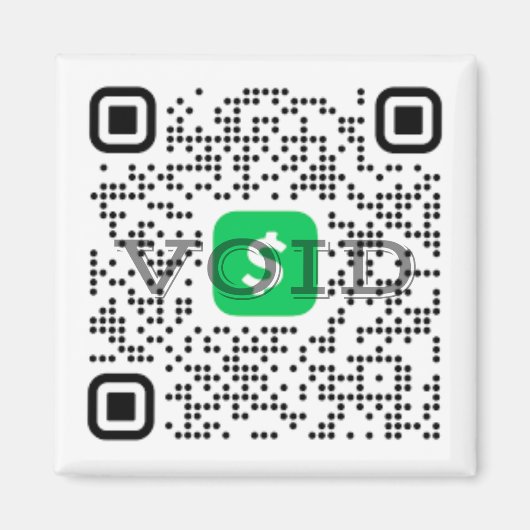 QR Code Cash App-magneet Magneet (Voorkant)