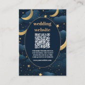 QR code Celestial Midnight Blue Sterren Maan Bruil Informatiekaartje (Voorkant)