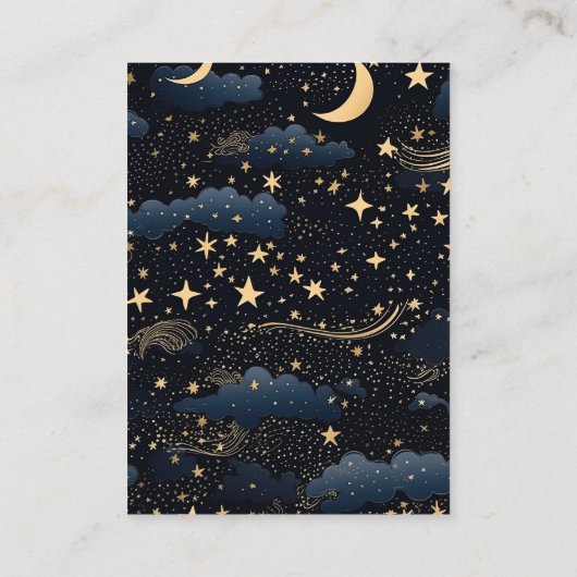 QR code Celestial Midnight Blue Sterren Maan Bruil Informatiekaartje (Achterkant)