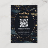 QR code Celestial Midnight Blue Sterren Maan Bruil Informatiekaartje (Voorkant)