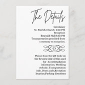 QR Code Celtic Knot Wedding Details Informatiekaartje (Voorkant)