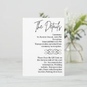 QR Code Celtic Knot Wedding Details Informatiekaartje (Staand voorkant)