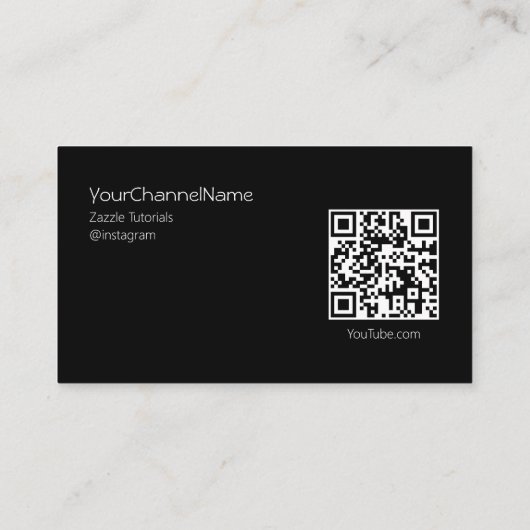 QR-code | Channel Advertisement Kaart Visitekaartje (Achterkant)