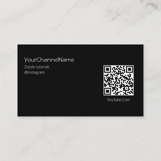 Qr-code | Channel Advertisement Kaart Visitekaartje (Achterkant)