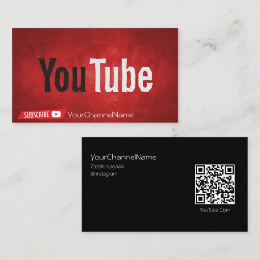 Qr-code | Channel Advertisement Kaart Visitekaartje (Voorkant / Achterkant)