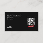 QR-code | Channel Advertisement Kaart Visitekaartje (Voorkant)