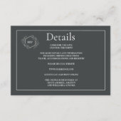 QR Code Charcoal Grey Enclosure Card Details Informatiekaartje (Voorkant)