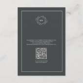 QR Code Charcoal Grey  Enclosure Card Details Informatiekaartje (Achterkant)