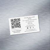 QR Code Chauffeur Service Taxi Driver Sociale Medi Magnetisch Visitekaartje (Voorbeeld)