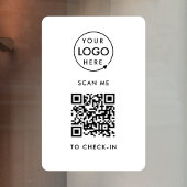 QR Code Check-In | Zakelijk Logo Contactloos Raamsticker