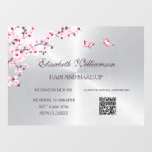 QR-code | Cherry Blossom Pink Silver Salon