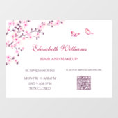 QR-code | Cherry Blossom Pink White Raamsticker (Vel)