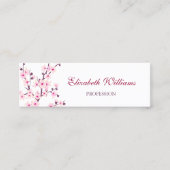 QR-code Cherry Blosspiroze White Mini Visitekaartje (Voorkant)