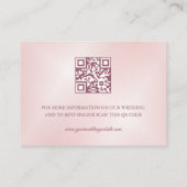 QR-code | Chinese bruiloft Dusty Pink Details Informatiekaartje (Achterkant)
