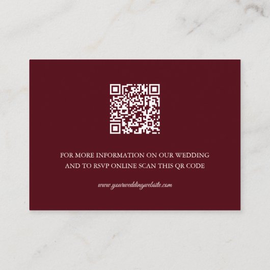 QR-code | Chinese bruiloft Dusty Pink Details Informatiekaartje (Achterkant)