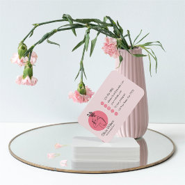 QR Code Chique Vrouwelijk Roze Visitekaartje