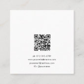 QR Code Chique Zwart Wit Sieraden Oorbel Display Vierkante Visitekaartje (Achterkant)