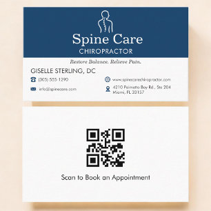QR-code Chiropractie Praktijk Visitekaartje
