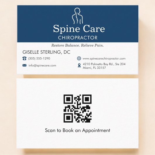 QR-code Chiropractie Praktijk Visitekaartje