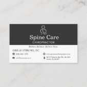 QR Code Chiropractor Office Spine Logo Visitekaartje (Voorkant)