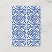QR Code Citroenen Blauw En Wit Citrus Bruiloft RSV Informatiekaartje (Achterkant)