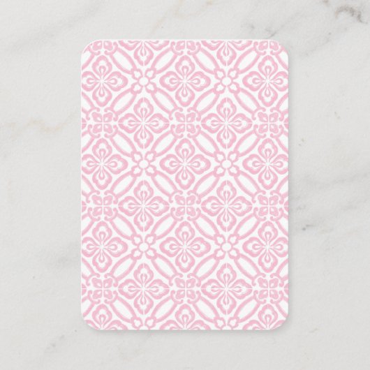 QR Code Citroenen Roze en Wit Online RSVP Informatiekaartje (Achterkant)