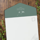 QR Code Classic Eucalyptus Online RSVP Eenvoudig All In One Uitnodiging