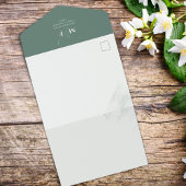 QR Code Classic Eucalyptus Online RSVP Eenvoudig All In One Uitnodiging