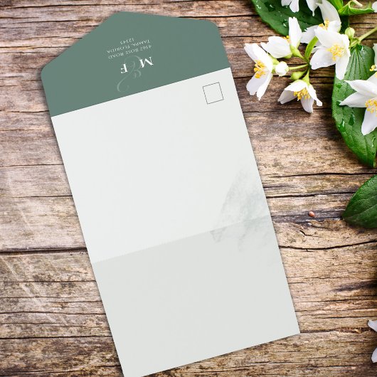 QR Code Classic Eucalyptus Online RSVP Eenvoudig All In One Uitnodiging