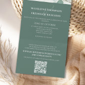 QR Code Classic Eucalyptus Online RSVP Eenvoudig All In One Uitnodiging