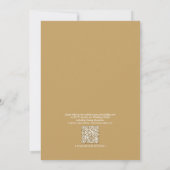 QR Code Classic Gold Script Monogram Weddenschap U Kaart (Achterkant)