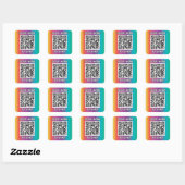 QR-code Classic Square Sticker scannen (Vel)