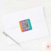 QR-code Classic Square Sticker scannen (Envelop)