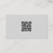Qr Code Classy Gray Modern Artist Visitekaartje (Achterkant)