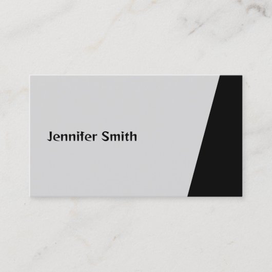 Qr Code Classy Gray Modern Artist Visitekaartje (Voorkant)