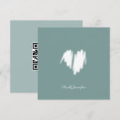 Qr Code Clean Monochrome Classic Graffiti Heart Bedankkaart (Voorkant / Achterkant)