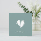 Qr Code Clean Monochrome Classic Graffiti Heart Bedankkaart (Staand voorkant)