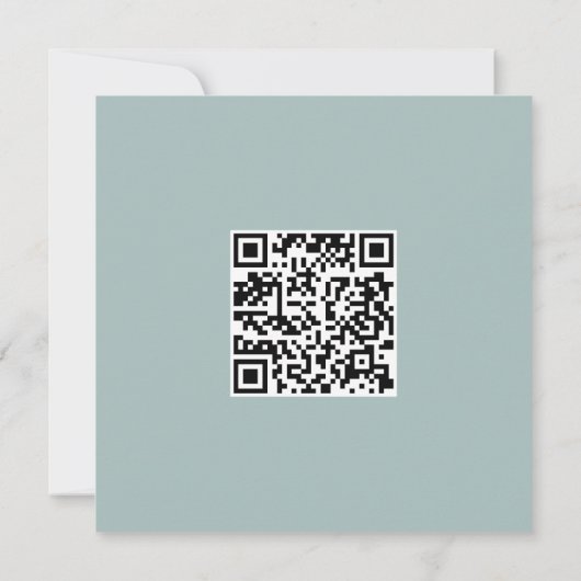 Qr Code Clean Monochrome Classic Graffiti Heart Bedankkaart (Achterkant)