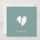 Qr Code Clean Monochrome Classic Graffiti Heart Bedankkaart (Voorkant)