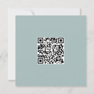 Qr Code Clean Monochrome Classic Graffiti Heart Bedankkaart