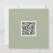 Qr Code Clean Monochrome Classic Graffiti Heart Bedankkaart (Achterkant)