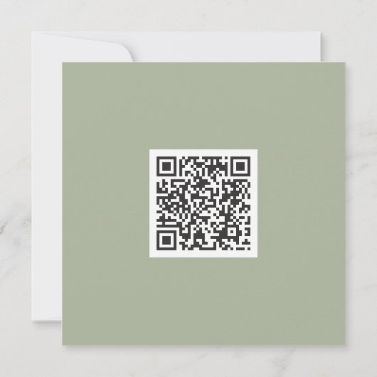 Qr Code Clean Monochrome Classic Graffiti Heart Bedankkaart (Achterkant)