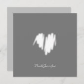 Qr Code Clean Monochrome Classic Graffiti Heart Bedankkaart (Voorkant / Achterkant)