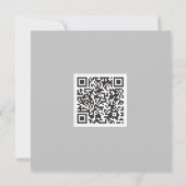 Qr Code Clean Monochrome Classic Graffiti Heart Bedankkaart (Achterkant)