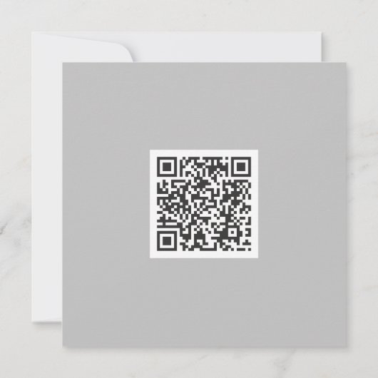 Qr Code Clean Monochrome Classic Graffiti Heart Bedankkaart (Achterkant)