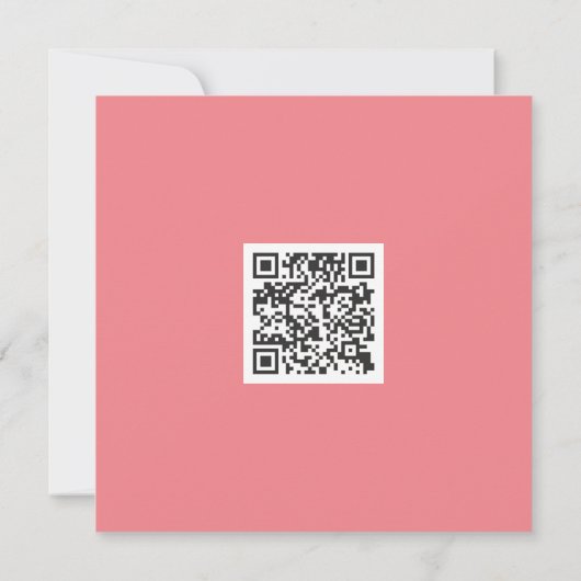 QR Code Clean Monochrome Moderne Classy Vibe Kaart (Achterkant)