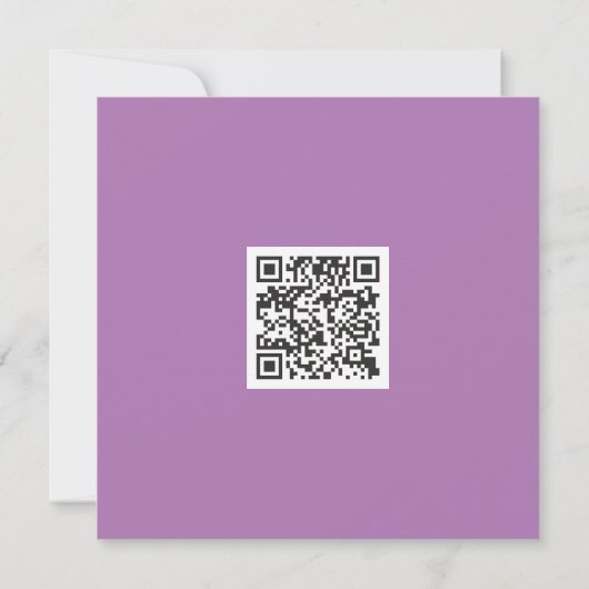 QR Code Clean Monochrome Moderne Classy Vibe Kaart (Achterkant)