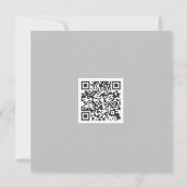 QR Code Clean Monochrome Moderne Classy Vibe Kaart (Achterkant)